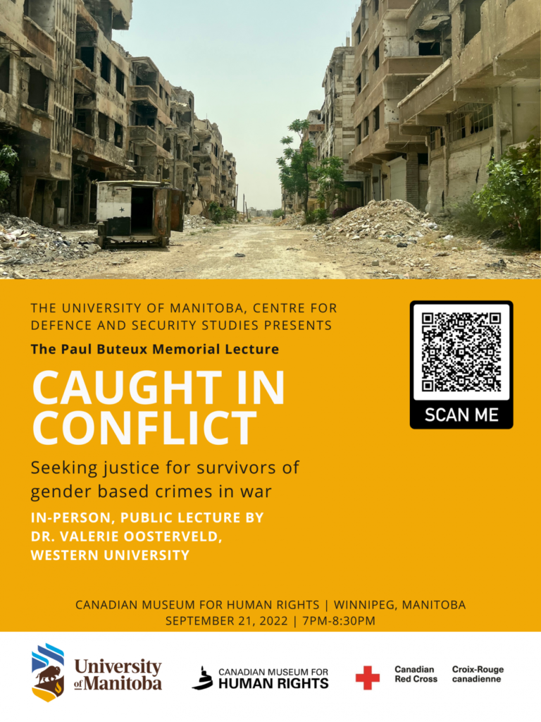 Caught in Conflict: Seeking Justice for Survivors of Gender Based Crimes in War @ Canadian Museum for Human Rights