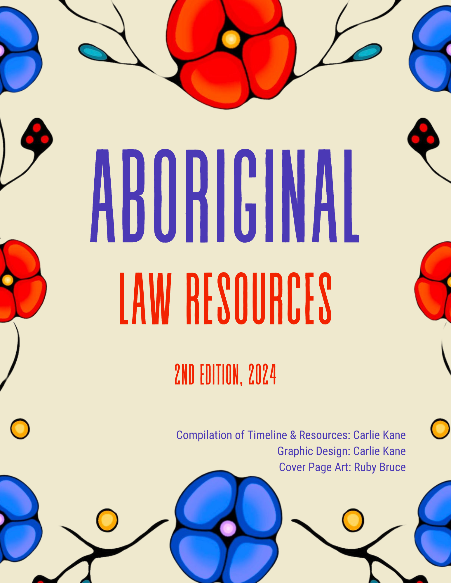 Cover page from the 2nd Ed. of the Aboriginal Law Resources document